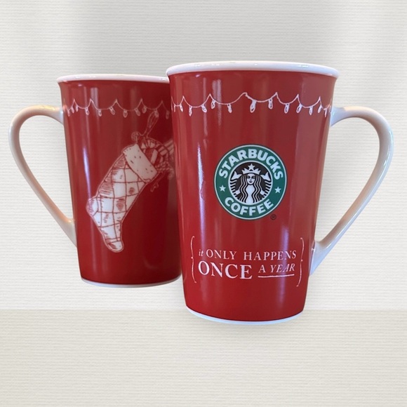 Starbucks Other - Starbucks “It Only Happens Once A Year” 2005 Red Cup. Set of Two. 12oz. BNWOT